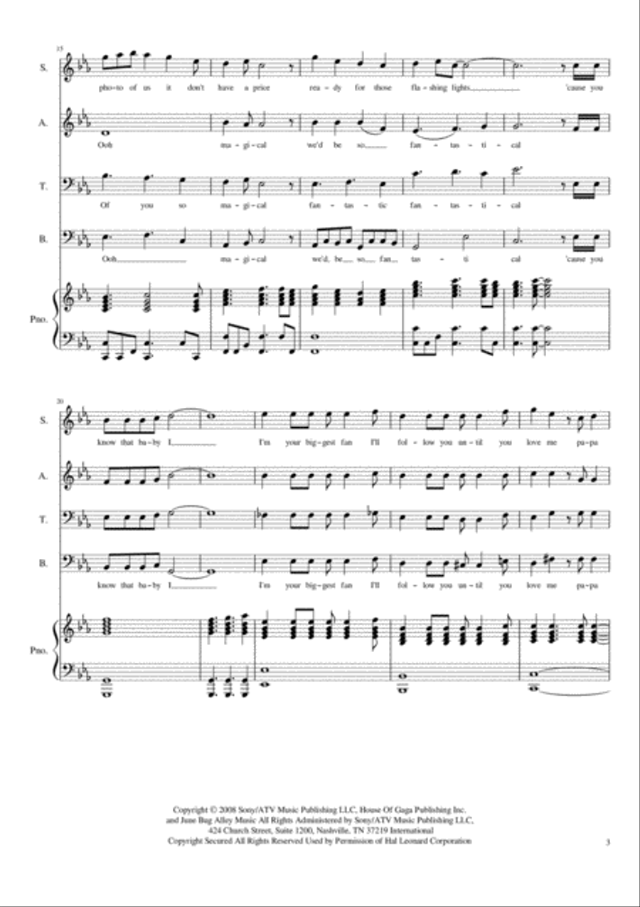 Paparazzi 4-Part scores gallery preview page 3