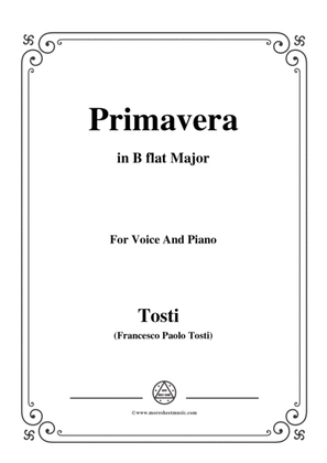 Book cover for Tosti-Primavera in B flat Major,for voice and piano