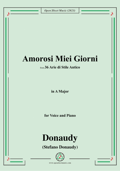 Donaudy-Amorosi Miei Giorni,in A Major