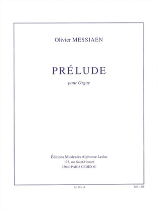 Book cover for Prelude for Organ