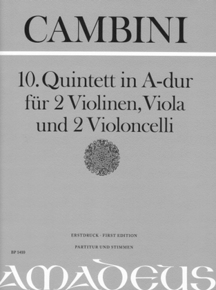 Book cover for 10. Quintet A major