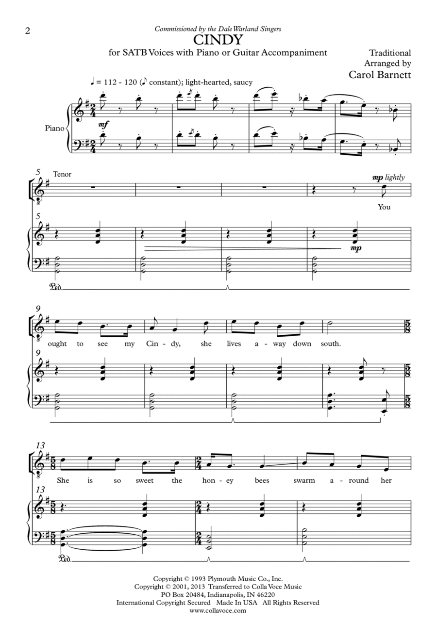 Cindy 4-Part scores gallery preview page 1