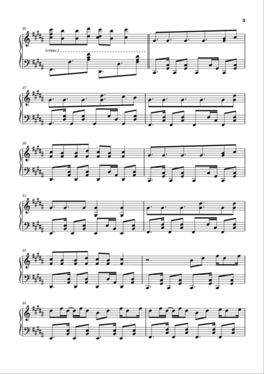 One Last Kiss Piano Solo scores gallery preview page 3