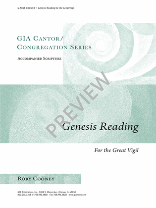 Book cover for Genesis Reading for the Great Vigil