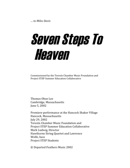 Seven Steps To Heaven (2002) for string orchestra image number null