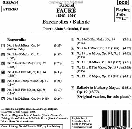 Barcarolles / Ballade image number null