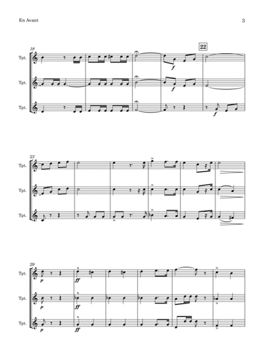 Forward [En Avant} (for Trumpet Trio) image number null