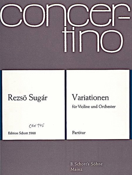 Variations Vn/orch Score
