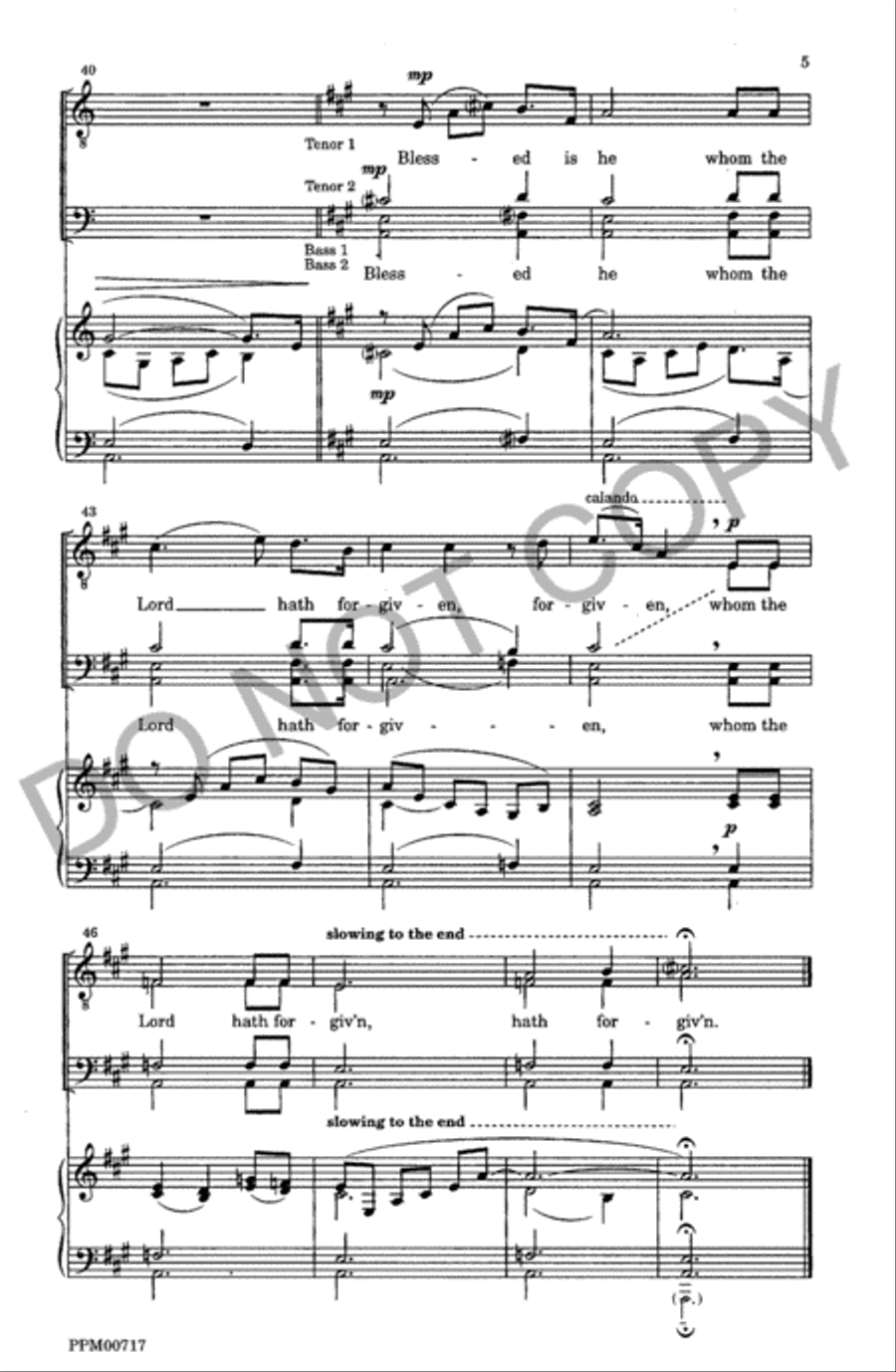 Whom the Lord Hath Forgiven TTBB scores gallery preview page 6
