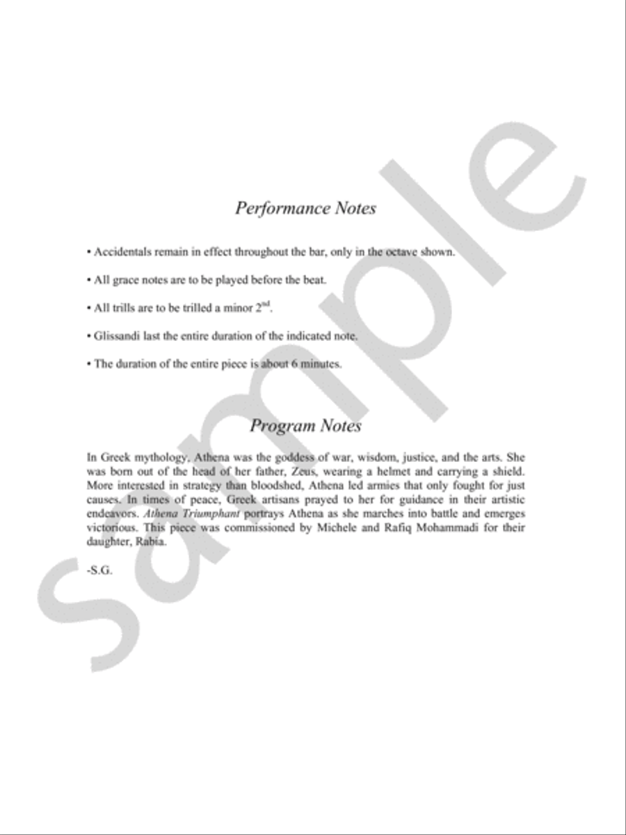 Athena Triumphant Athena Triumphant Chamber Music scores gallery preview page 3