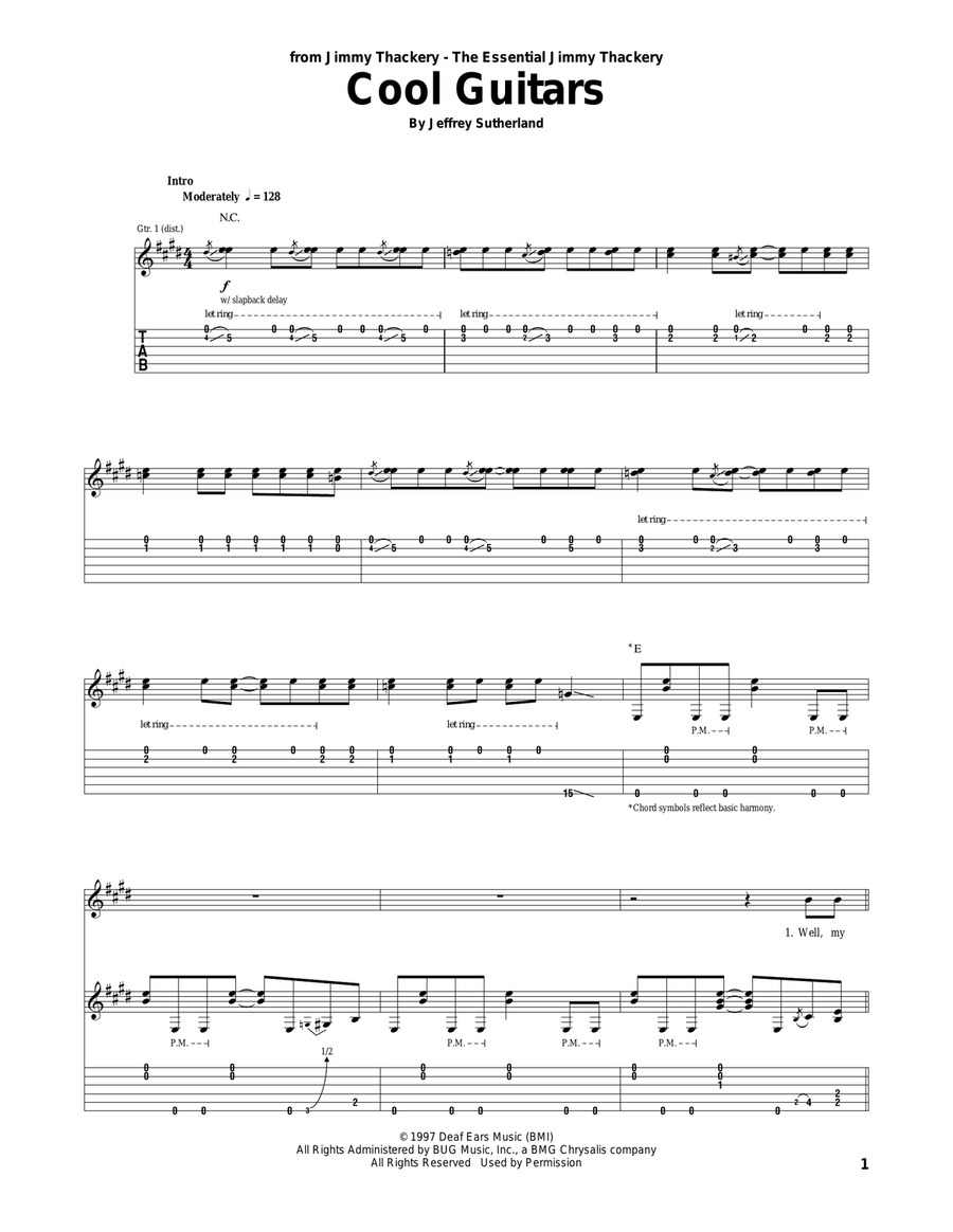 Cool Guitars Acoustic Guitar scores gallery preview page 1