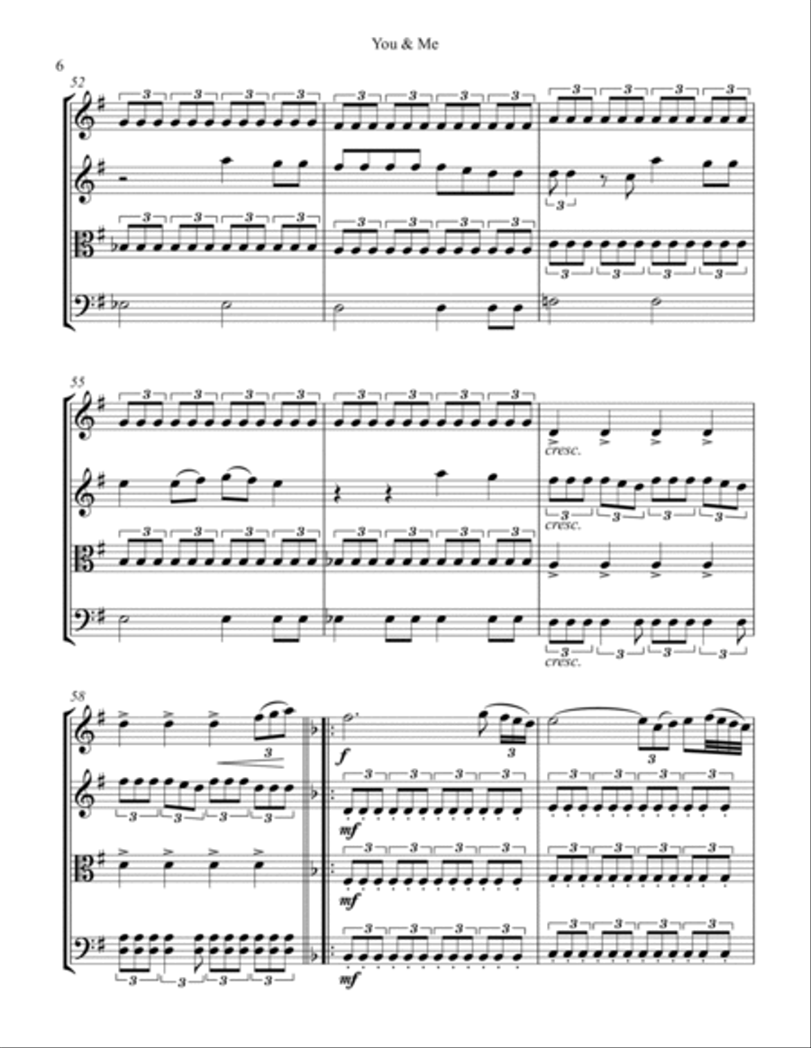You & Me String Quartet scores gallery preview page 6
