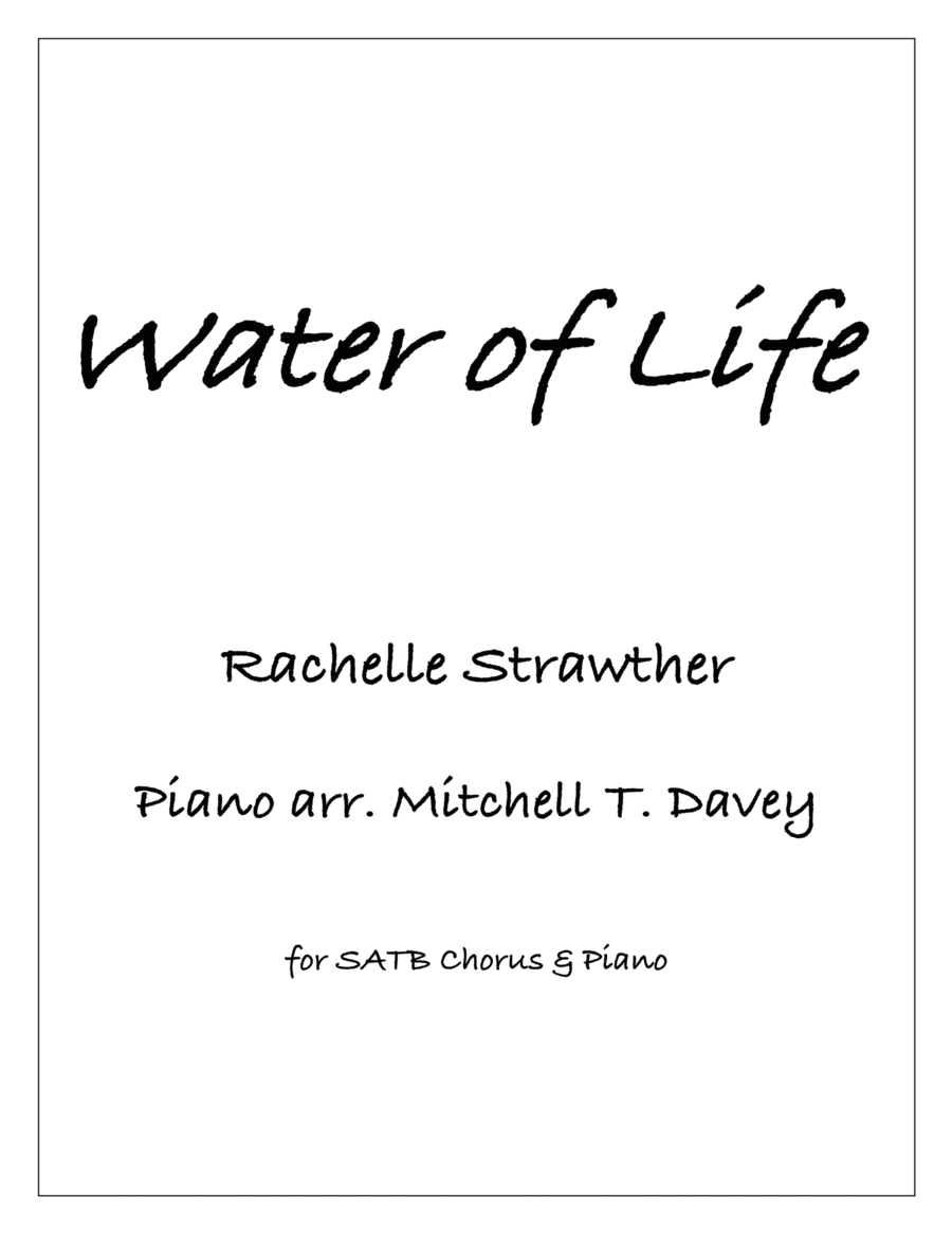 Water of Life (SATB) 4-Part scores gallery preview page 1