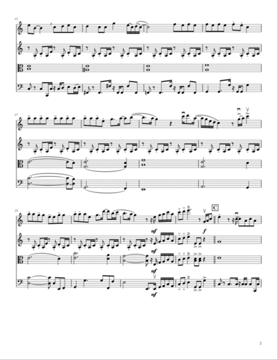 Love On Top String Quartet scores gallery preview page 5