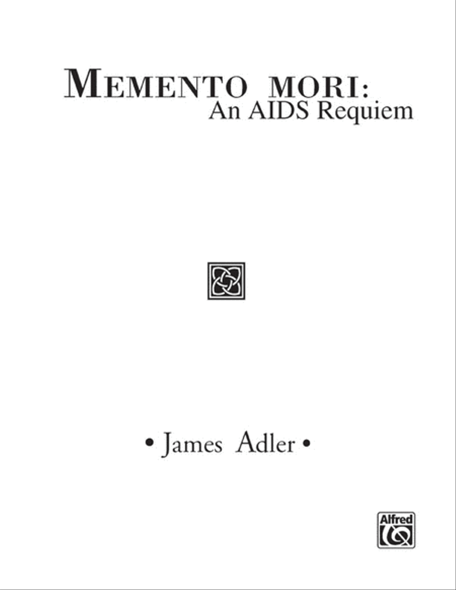Memento Mori -- An AIDS Requiem Men's Choir scores gallery preview page 1