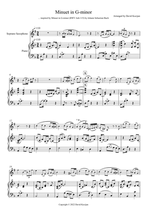 Book cover for Minuet in G-minor (soprano sax & piano)