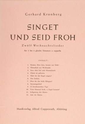 Gerhard Kronberg: Singet und seid froh; 12 Weihnachstlieder