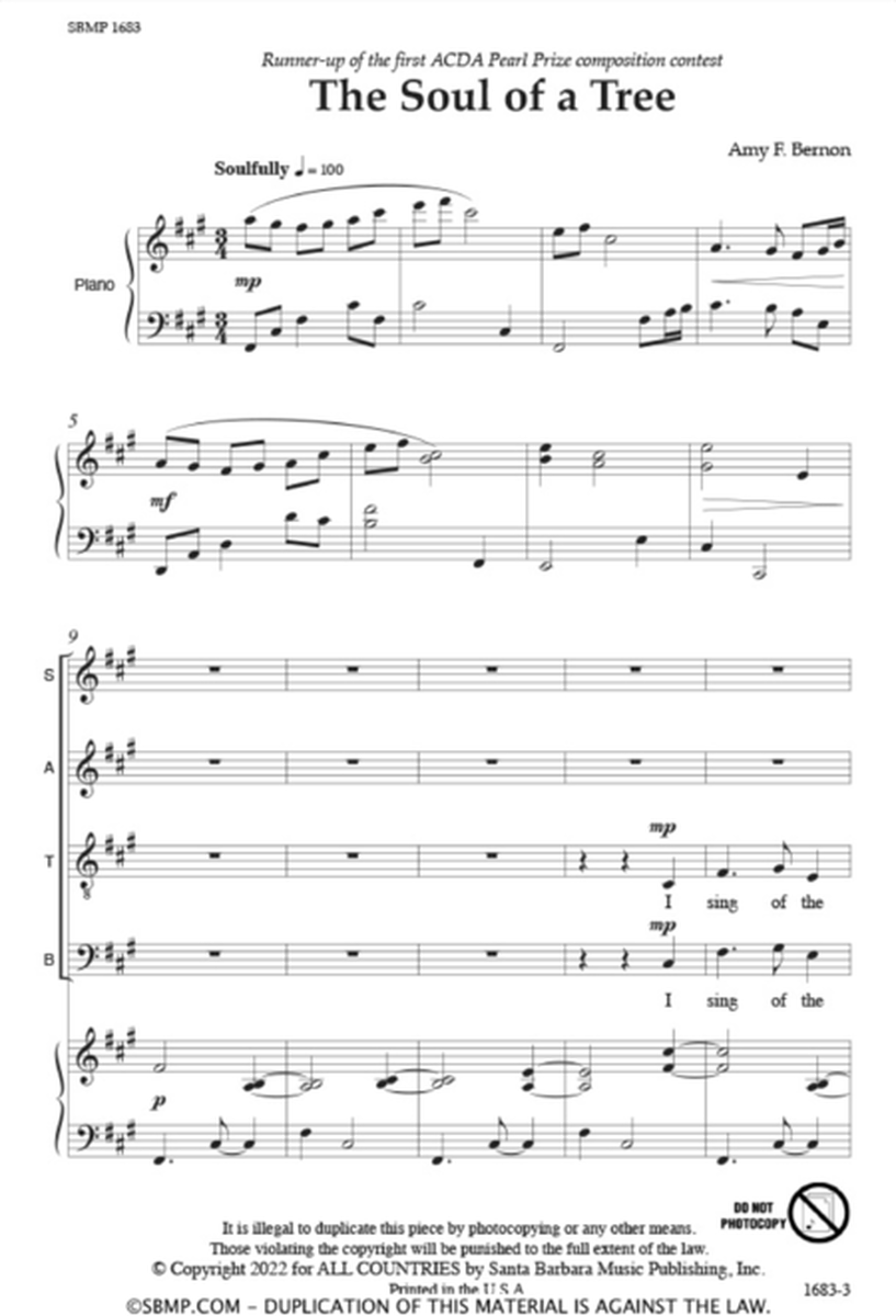 The Soul of a Tree - SATB image number null