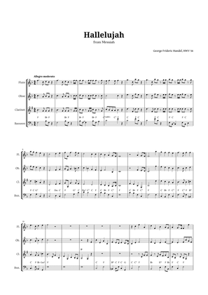 Hallelujah by Handel for Woodwind Quartet
