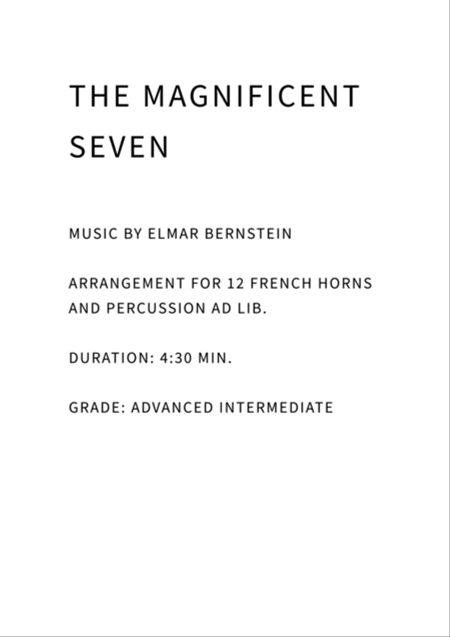 The Magnificent Seven Horn scores gallery preview page 2