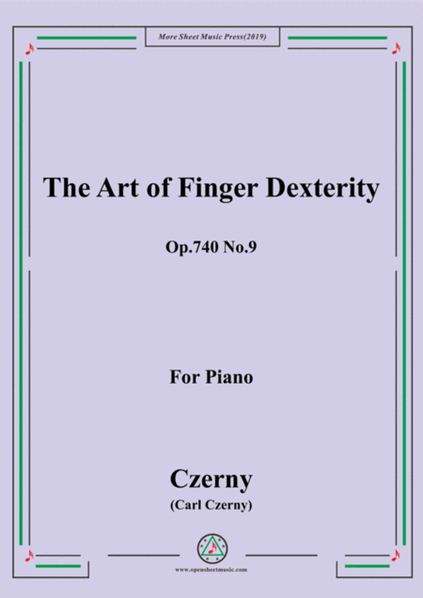 Czerny-The Art of Finger Dexterity,Op.740 No.9,for Piano image number null
