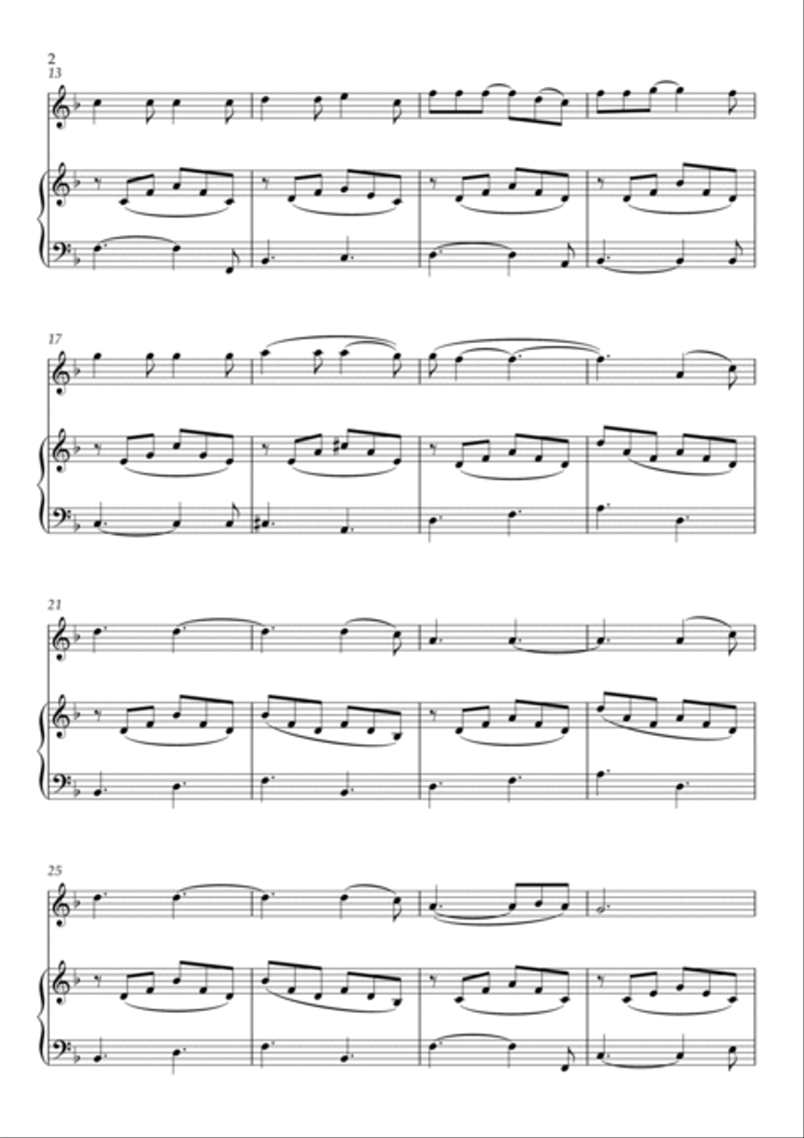 Hallelujah Alto Recorder scores gallery preview page 2