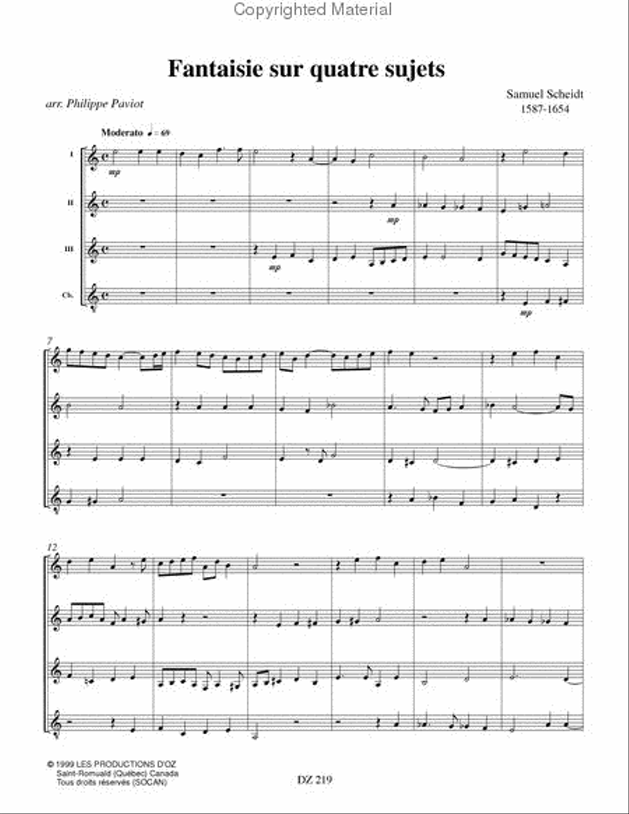 Fantaisie sur quatre sujets Guitar Ensemble scores gallery preview page 2