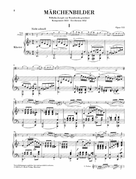 Fairy-Tale Pictures for Viola and Piano Op. 113