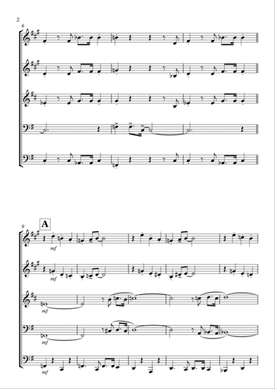 Zing! Went The Strings Of My Heart - Brass Quintet Brass Quintet scores gallery preview page 2