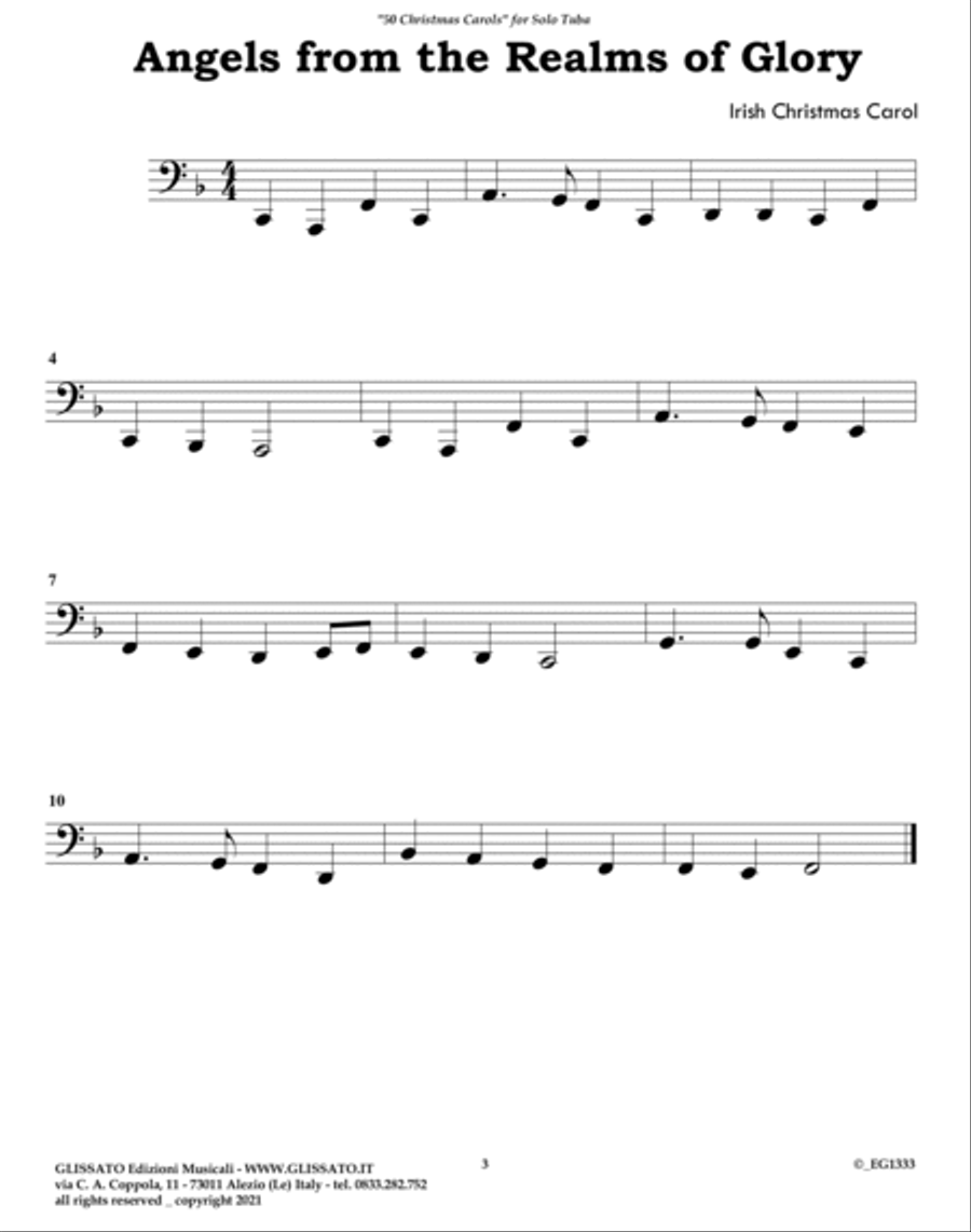 50 Christmas Carols for solo Tuba Tuba scores gallery preview page 5