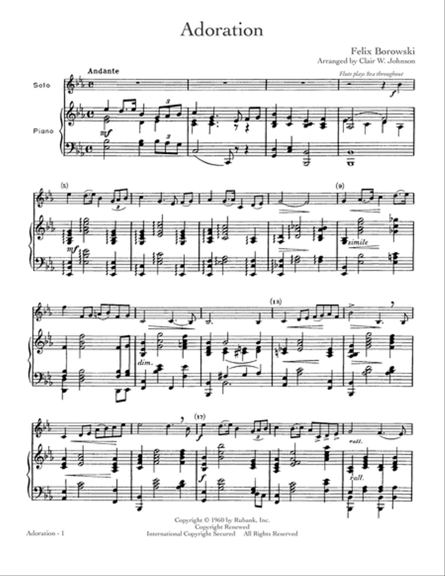 Adoration (arr. Clair W. Johnson) School and Community scores gallery preview page 1