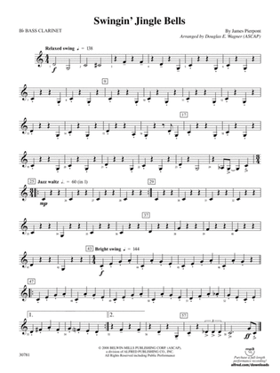 Swingin' Jingle Bells: B-flat Bass Clarinet