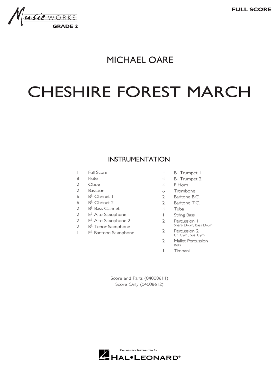 Cheshire Forest March - Conductor Score (Full Score) Concert Band scores gallery preview page 1