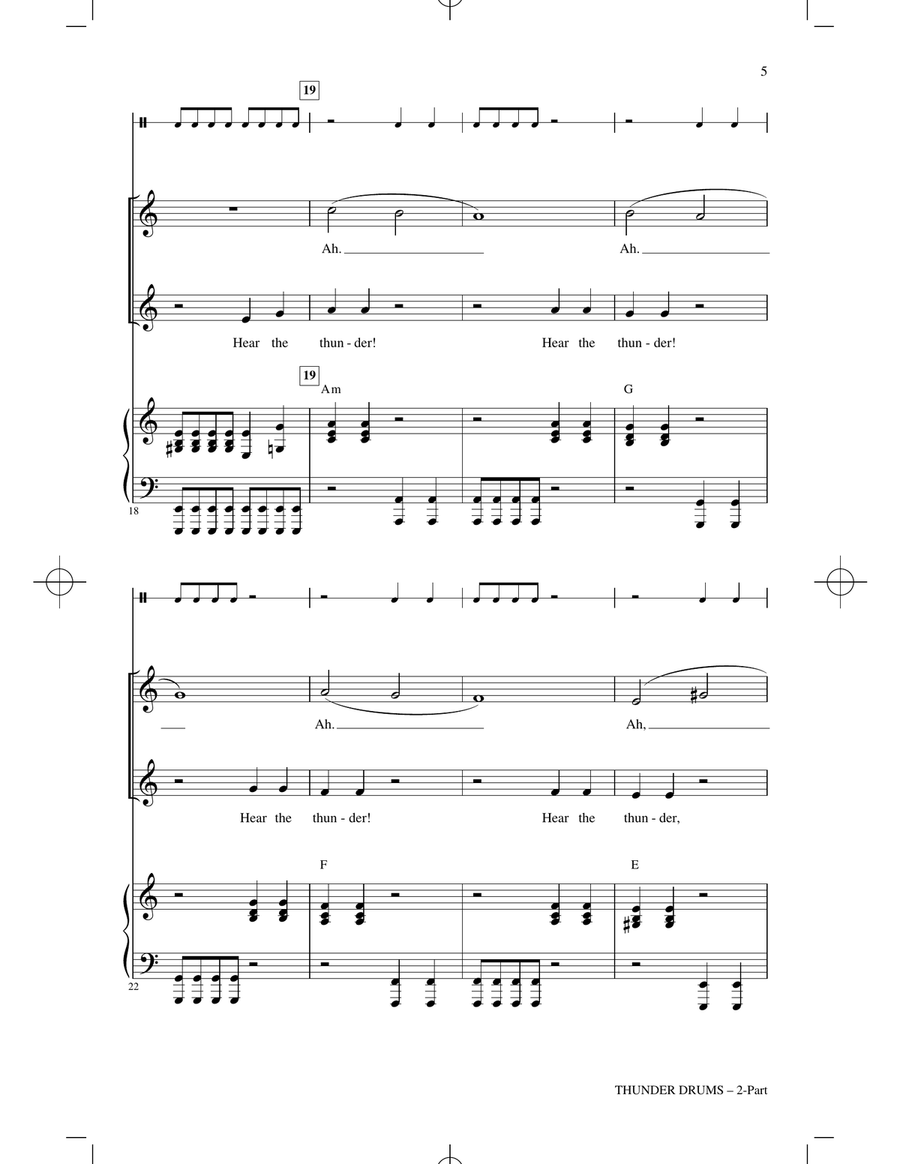 Thunder Drums 2-Part scores gallery preview page 3
