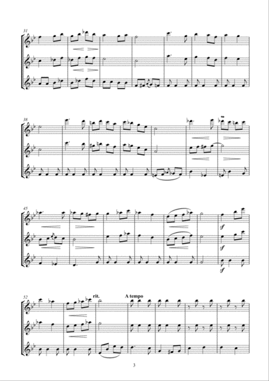 Capriccio Catalan arr. three flutes Flute Trio scores gallery preview page 3