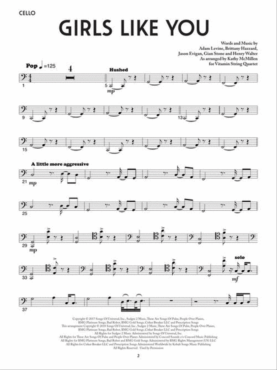 Girls Like You - featured in the Netflix series Bridgerton String Quartet scores gallery preview page 4