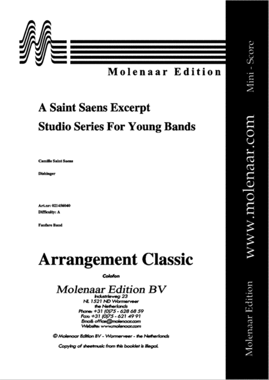 A Saint Saens Excerpt Fanfare Band scores gallery preview page 2