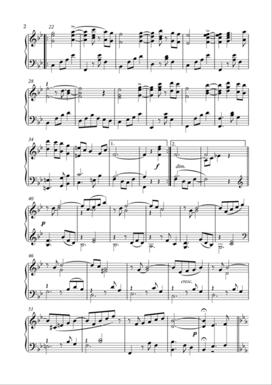 Close to you a romantic piano solo Piano Solo scores gallery preview page 2
