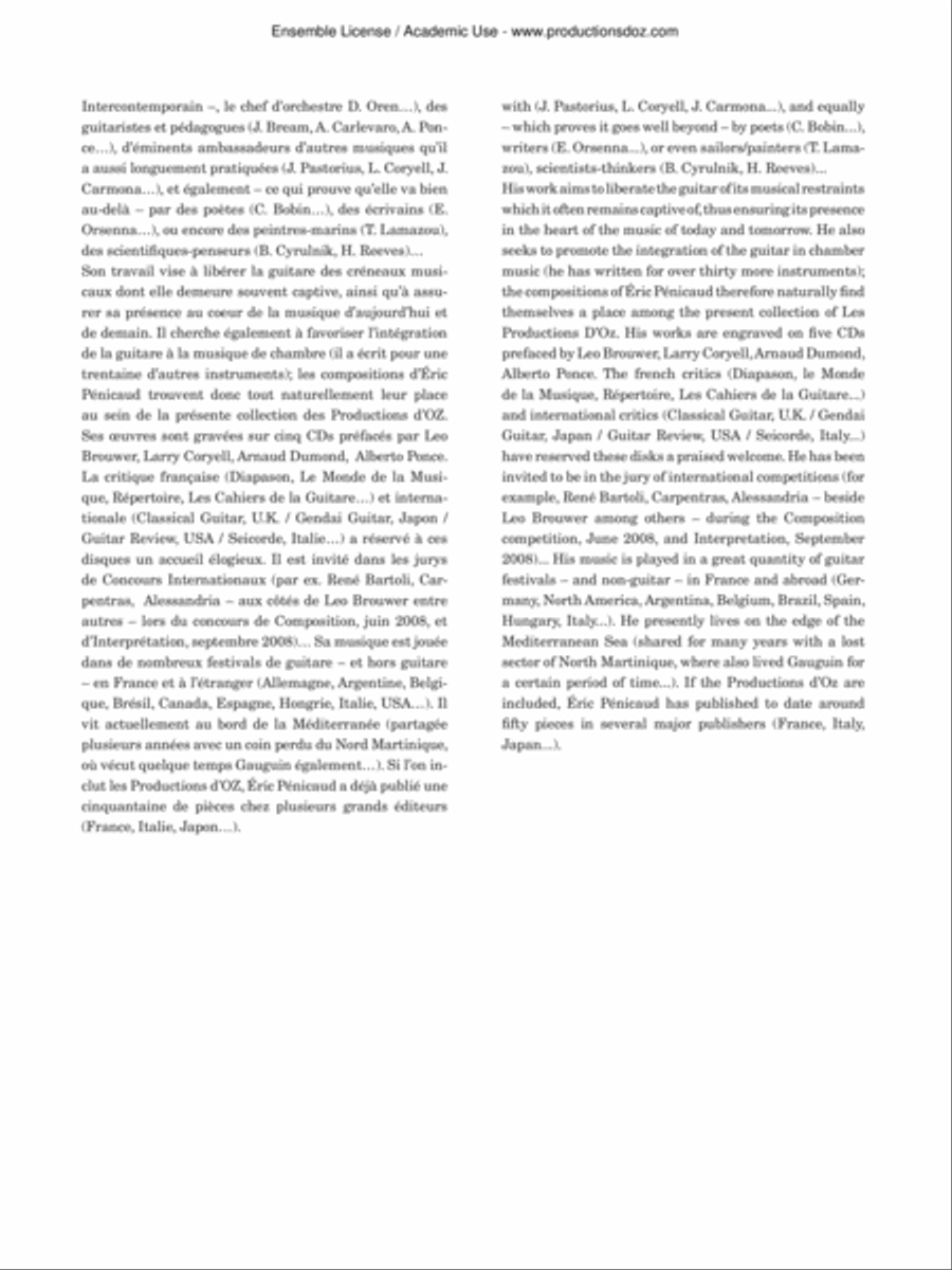 Thème, variations et carillon (version concertante) Guitar Ensemble scores gallery preview page 3