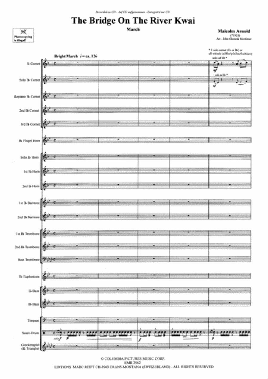 The Bridge On The River Kwai Brass Band scores gallery preview page 4