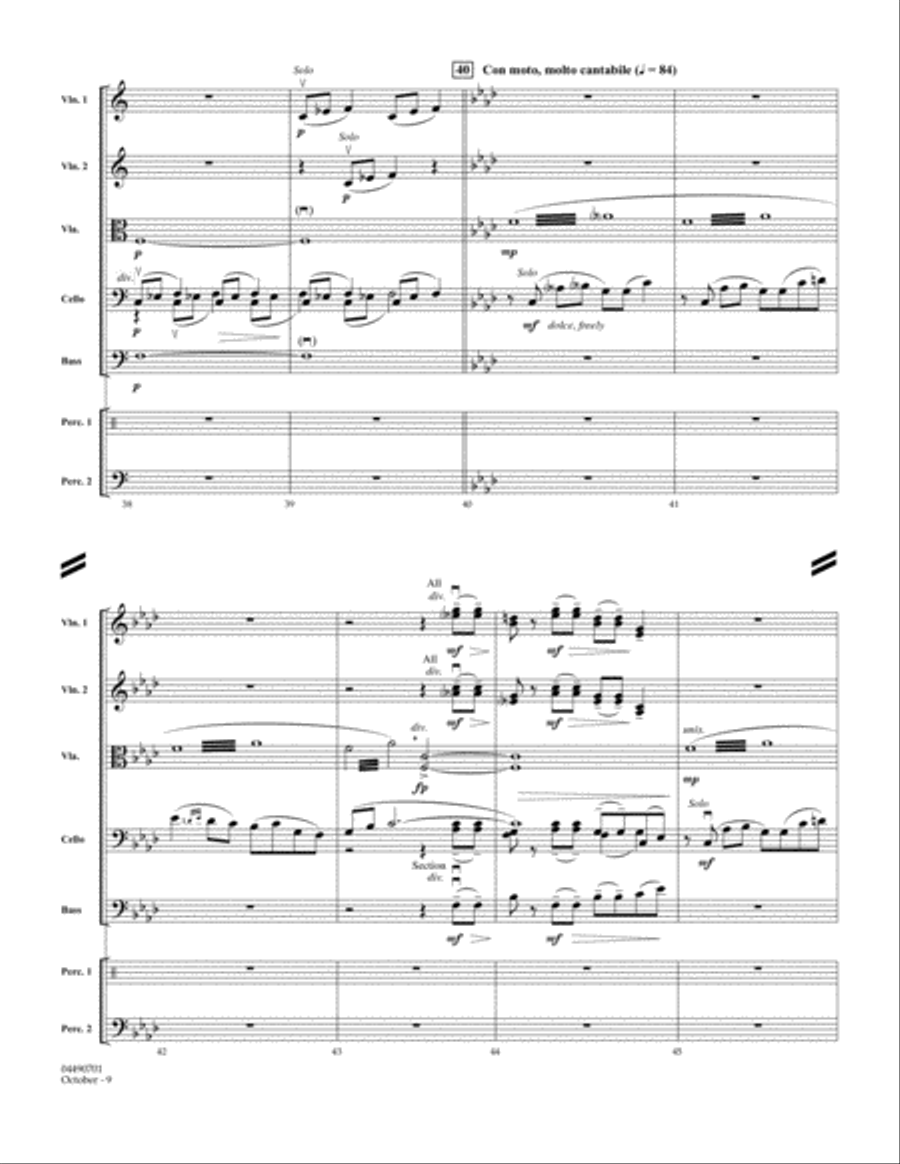 October - Full Score (arr. Paul Lavender) Orchestra scores gallery preview page 5