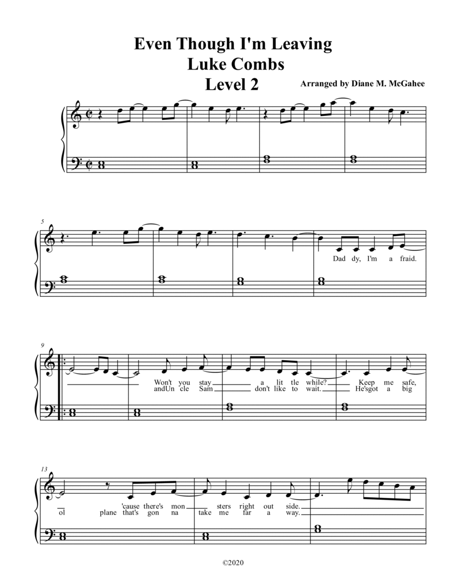 Even Though I'm Leaving Voice scores gallery preview page 1