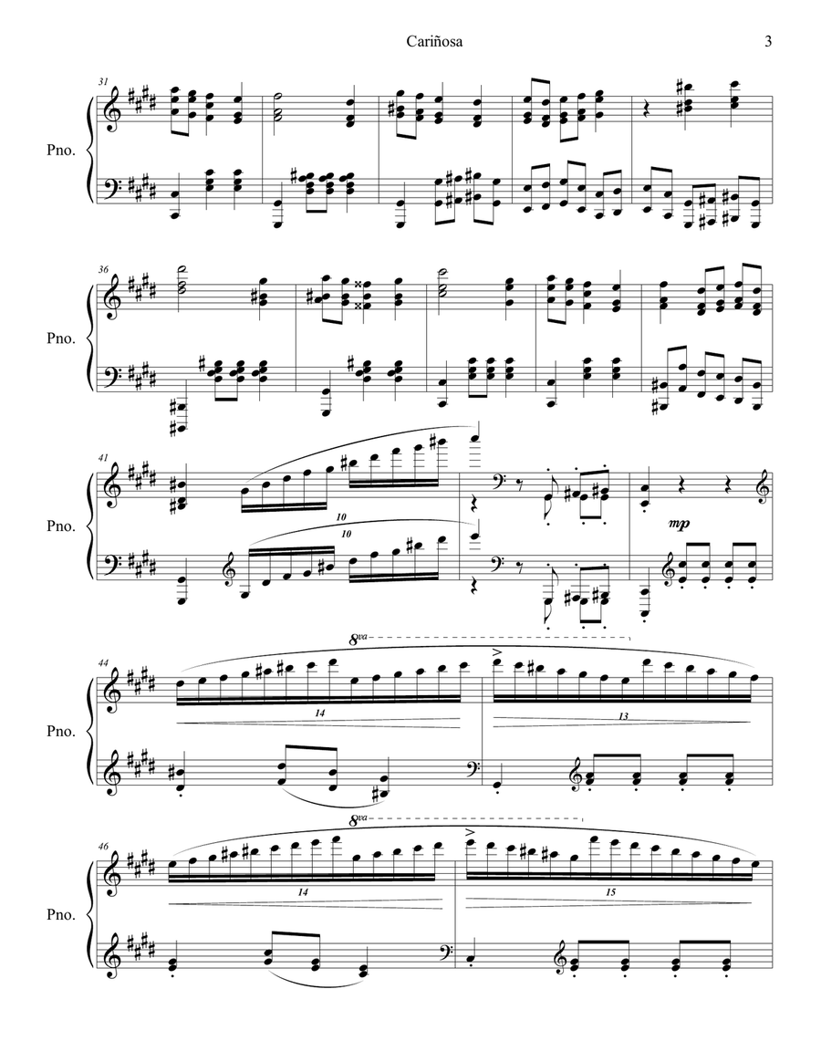 Cariñosa Piano Transcription Piano Solo scores gallery preview page 4