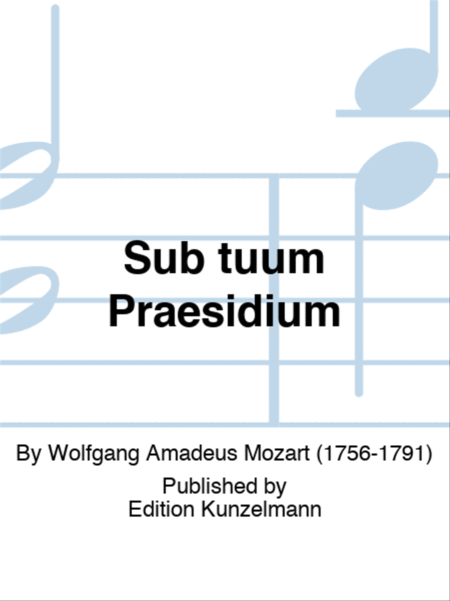 Sub tuum praesidium Sub tuum praesidium Violin scores gallery preview page 1