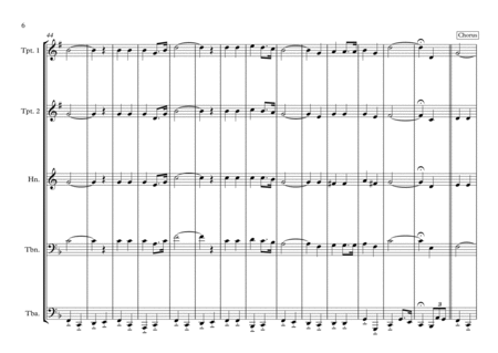 Gabonaise National Anthem (La Concord) for Brass Quintet image number null