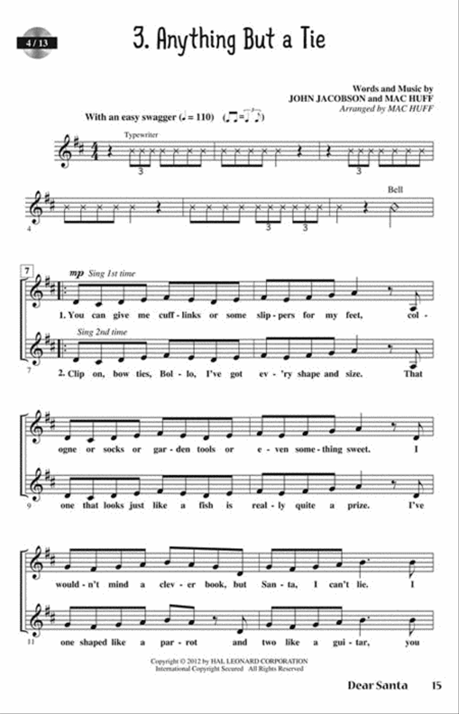 Dear Santa Choir scores gallery preview page 3