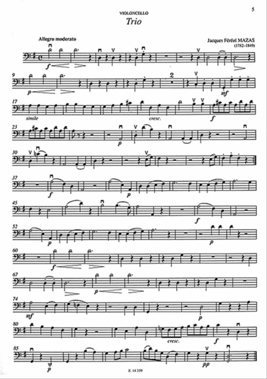 Romantic Piano Trios for Beginners Piano Trio scores gallery preview page 5