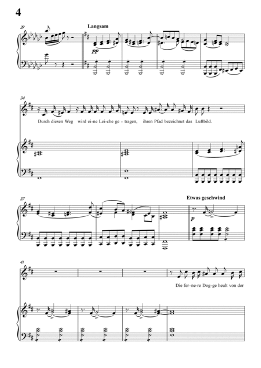 Schubert-Die Nacht in g minor,D.534,for Vocal and Piano Voice scores gallery preview page 5