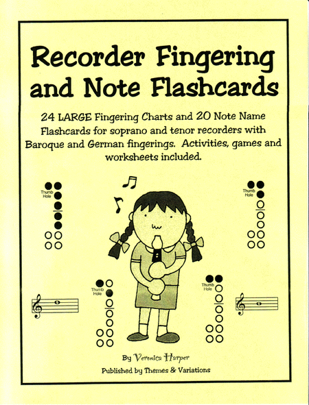 Recorder Fingering and Note Name Flashcards