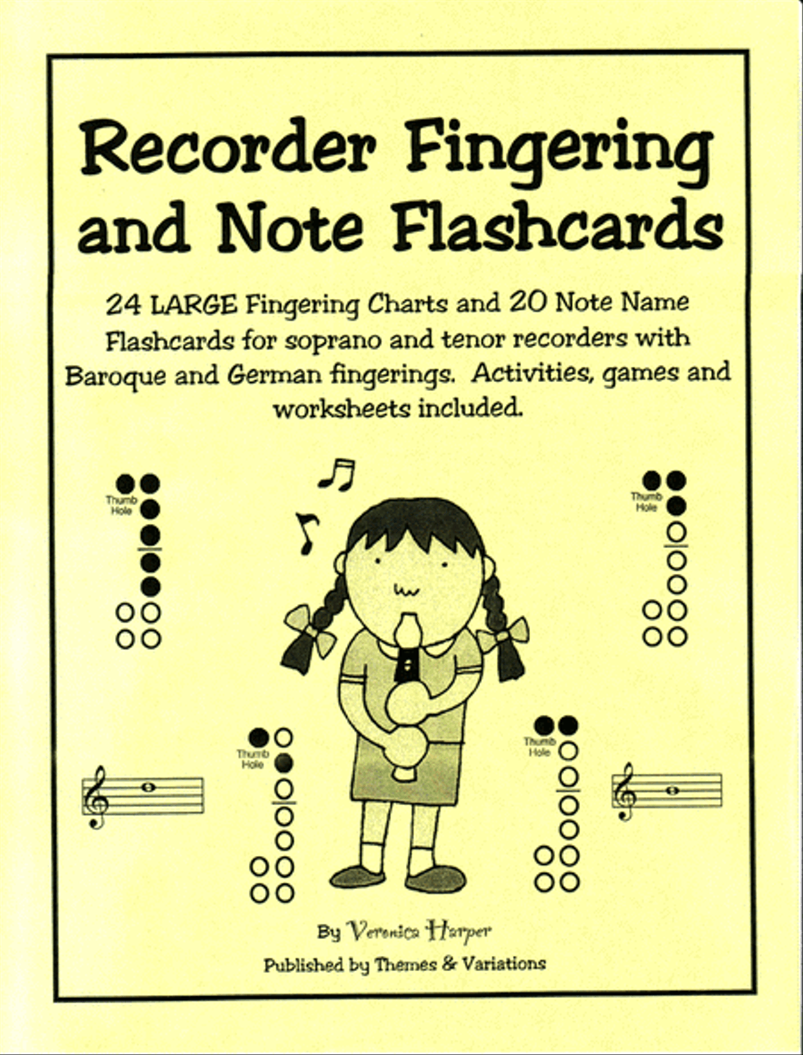 Recorder Fingering and Note Name Flashcards